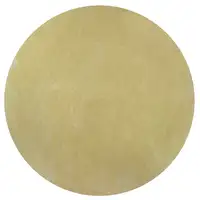 Photo of Round Polyester Canary Yellow Area Rug