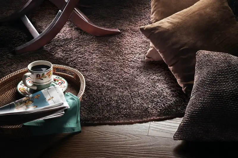 Round Polyester Espresso Area Rug - 6' Round | RayneCraft.com
