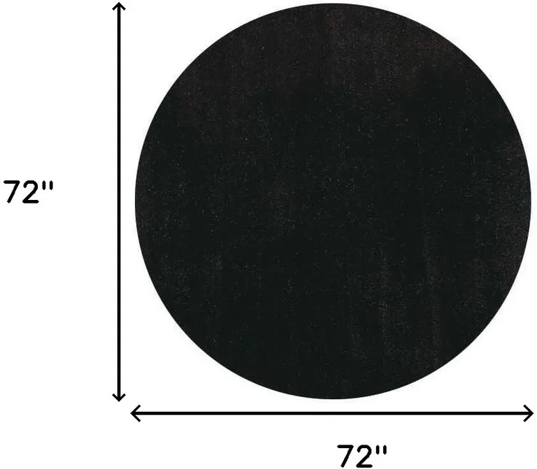 Round  Polyester Espresso Area Rug Photo 5