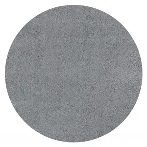 Photo of Round Polyester Grey Area Rug