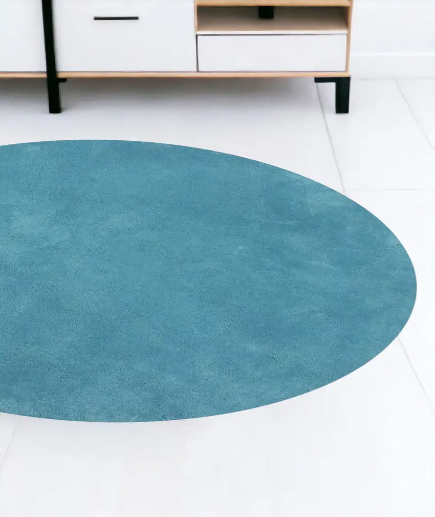 Polyester Highlighter Blue Area Rug Photo 1