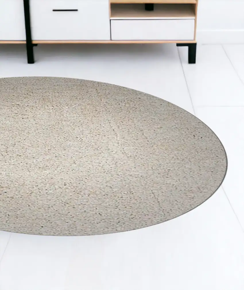 Polyester Ivory  Area Rug Photo 1