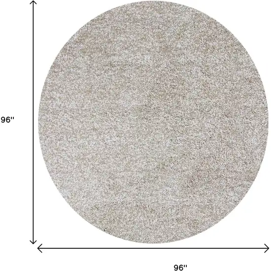 8' Ivory Hand Woven Round Rug Photo 3