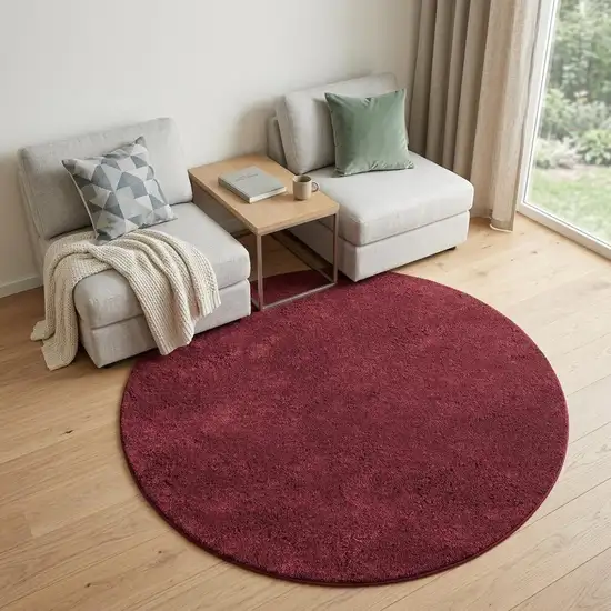 Polyester Red Area Rug Photo 1