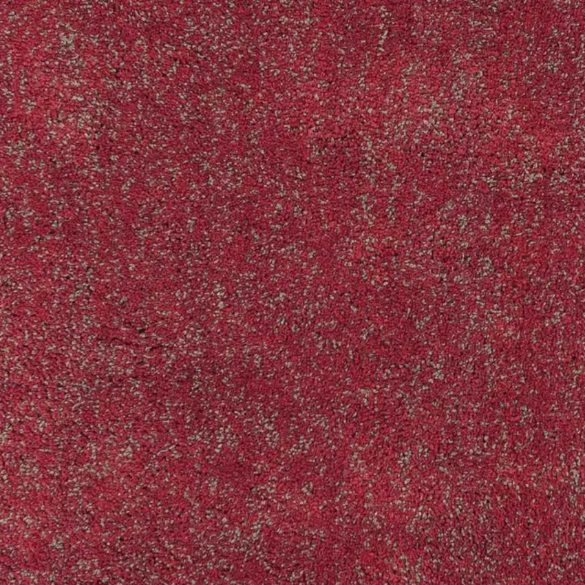 Round  Polyester Red Heather Area Rug Photo 3