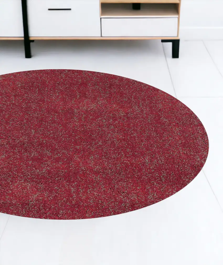 Polyester Red Heather Area Rug Photo 1