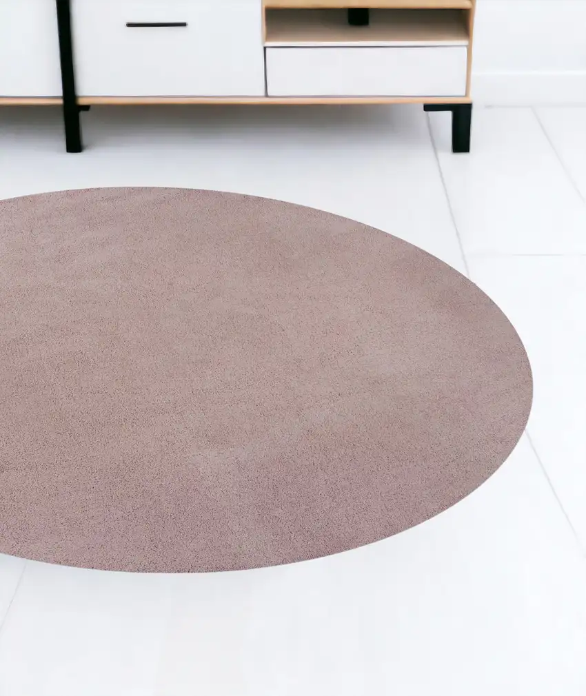 Polyester Rose Pink Area Rug Photo 1