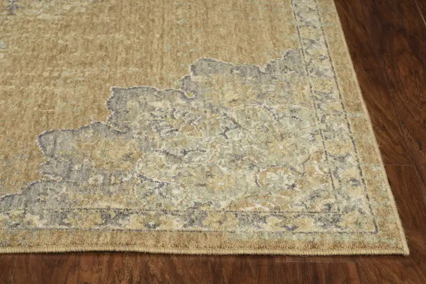 Round  Polyester Sage Area Rug Photo 2