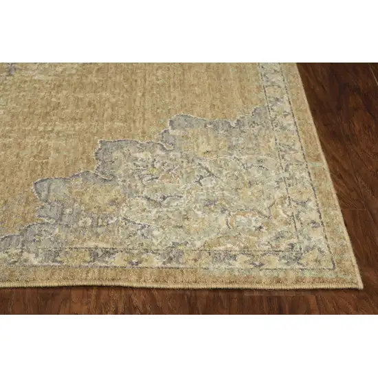 Round  Polyester Sage Area Rug Photo 2