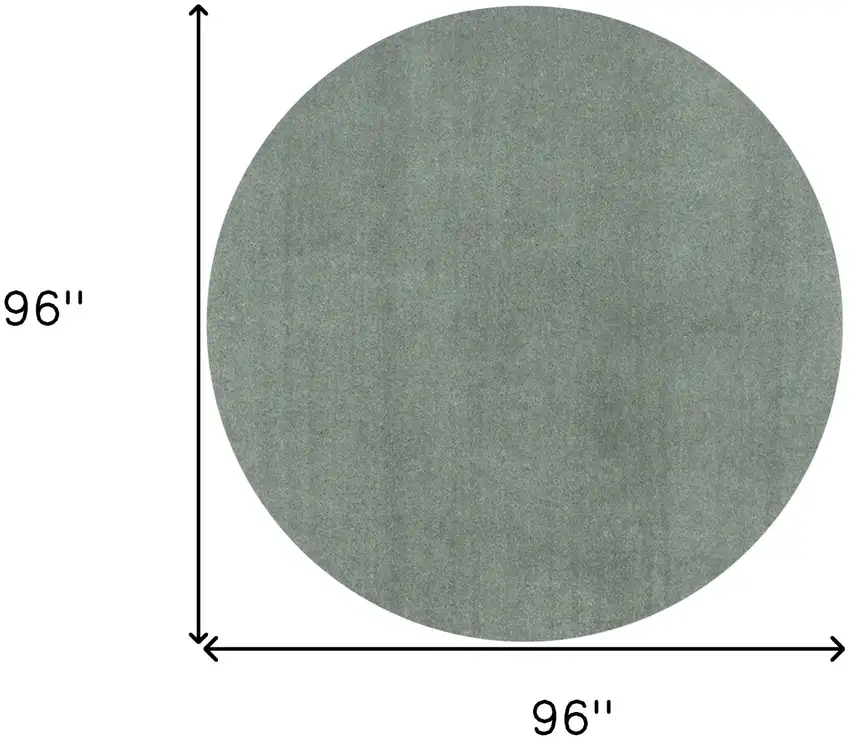 Round  Polyester Slate Area Rug Photo 5