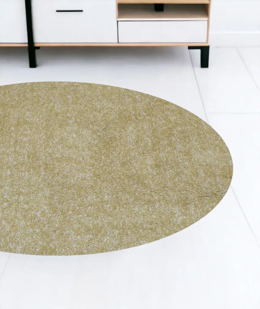 Polyester Yellow Heather Area Rug Photo 1