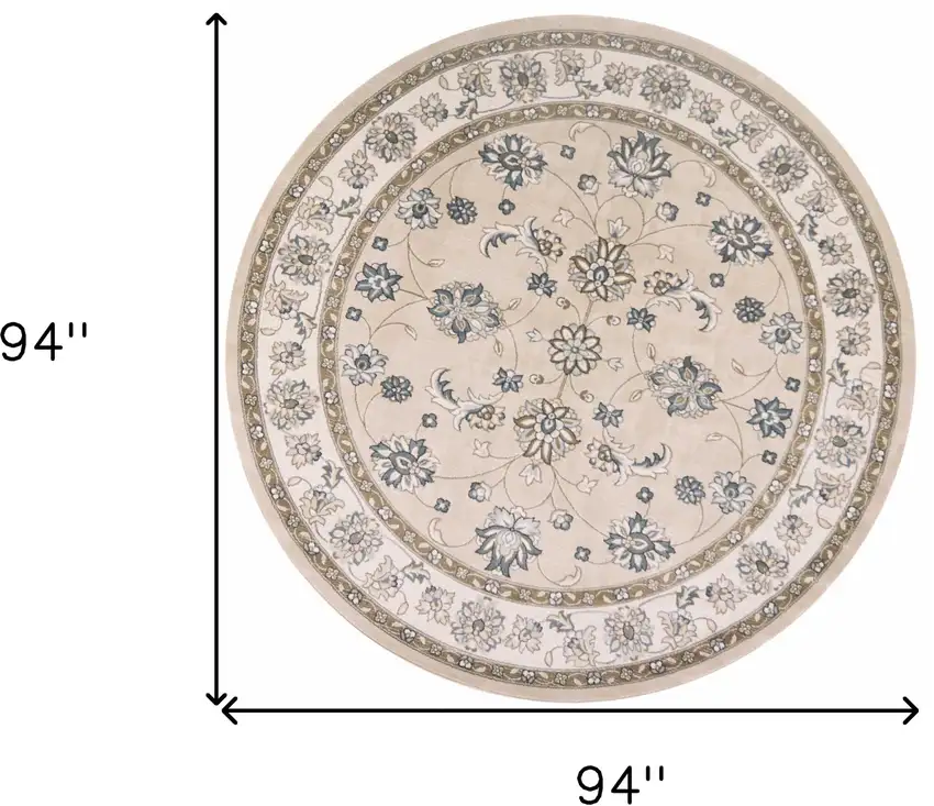 Polypropylene Beige Or  Ivory  Area Rug Photo 5