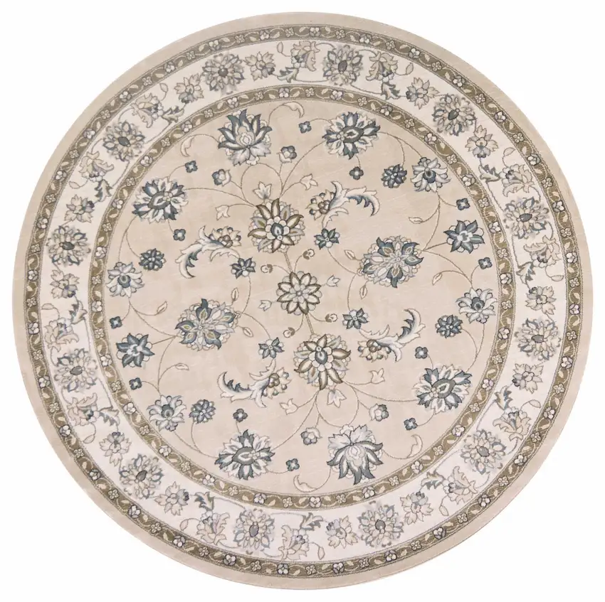 Polypropylene Beige Or  Ivory  Area Rug Photo 2