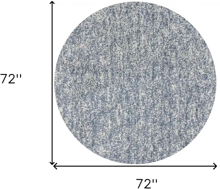 Round Slate Heather Plain Indoor Area Rug Photo 2
