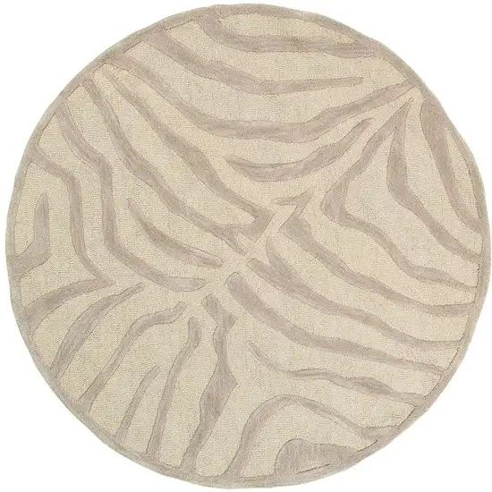 Taupe Zebra Pattern Area Rug Photo 3