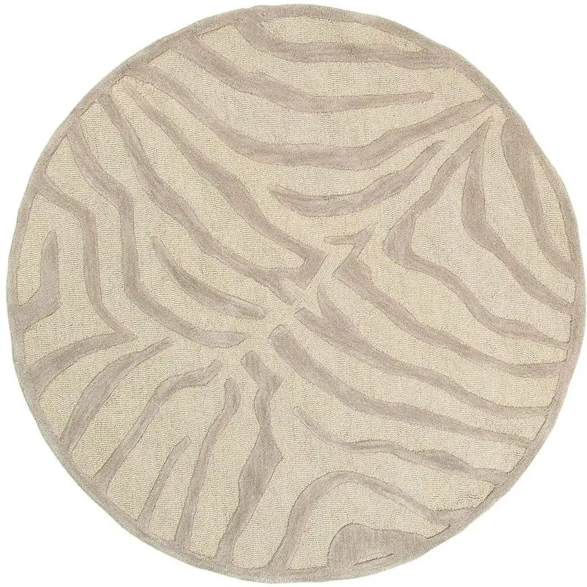 Taupe Zebra Pattern Area Rug Photo 3