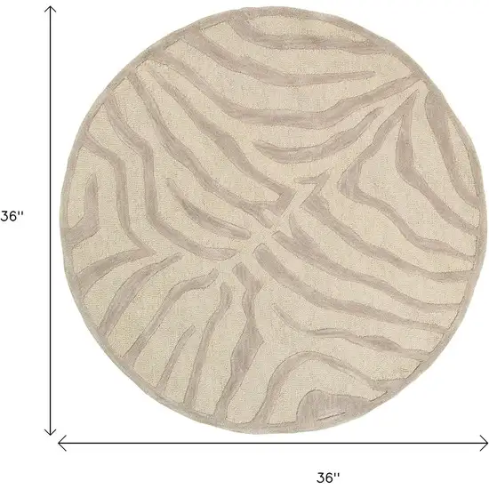 Taupe Zebra Pattern Area Rug Photo 6