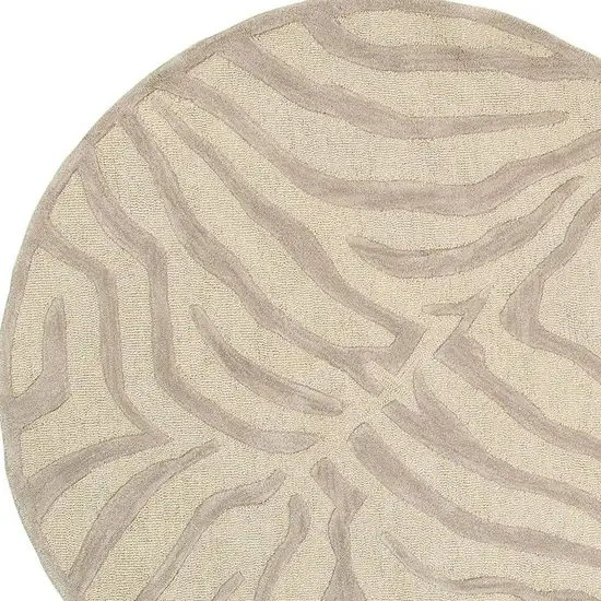 Taupe Zebra Pattern Area Rug Photo 4