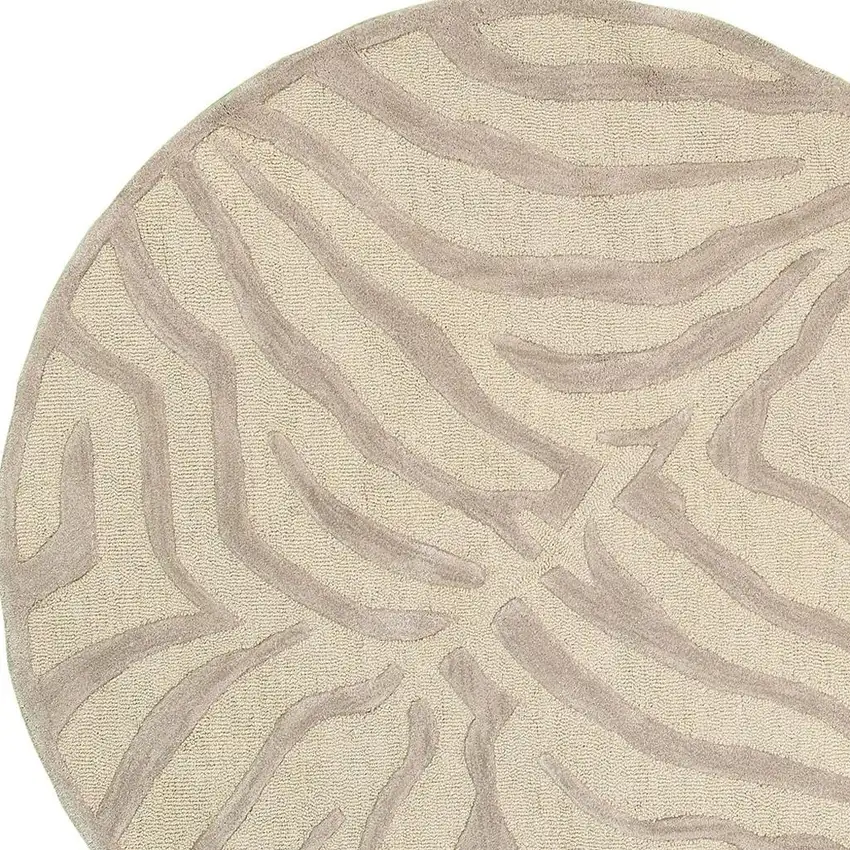 Taupe Zebra Pattern Area Rug Photo 4