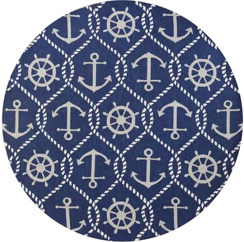 Uv Treated Polypropylene Navy Area Rug Photo 1