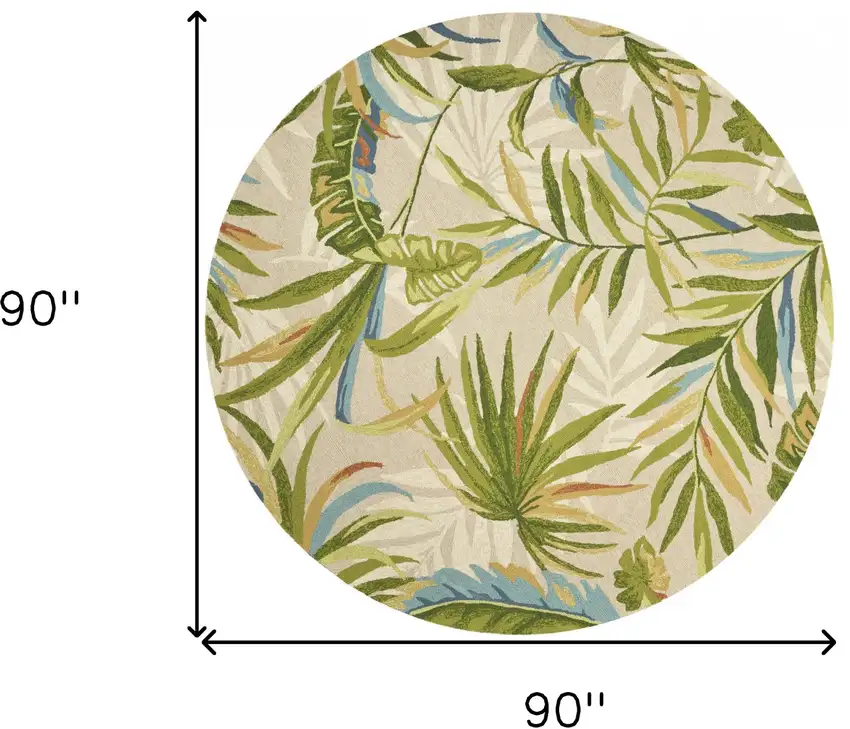 Round UV treated Polypropylene Sand Area Rug Photo 5
