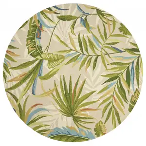 Photo of Round UV treated Polypropylene Sand Area Rug