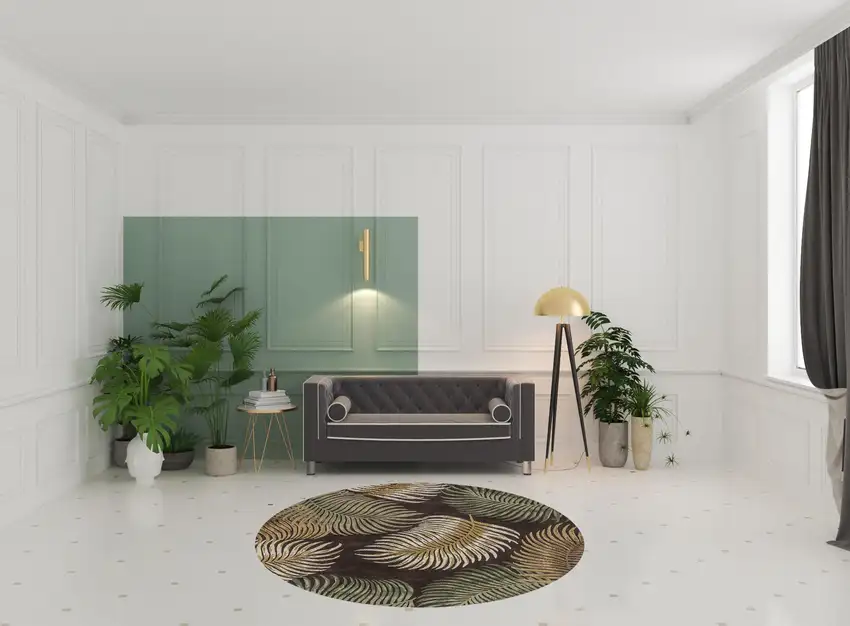 Round Wool Espresso Area Rug Photo 7