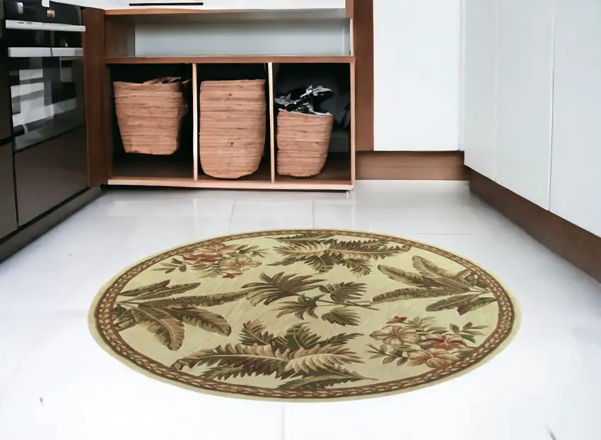 Wool Ivory  Area Rug Photo 1