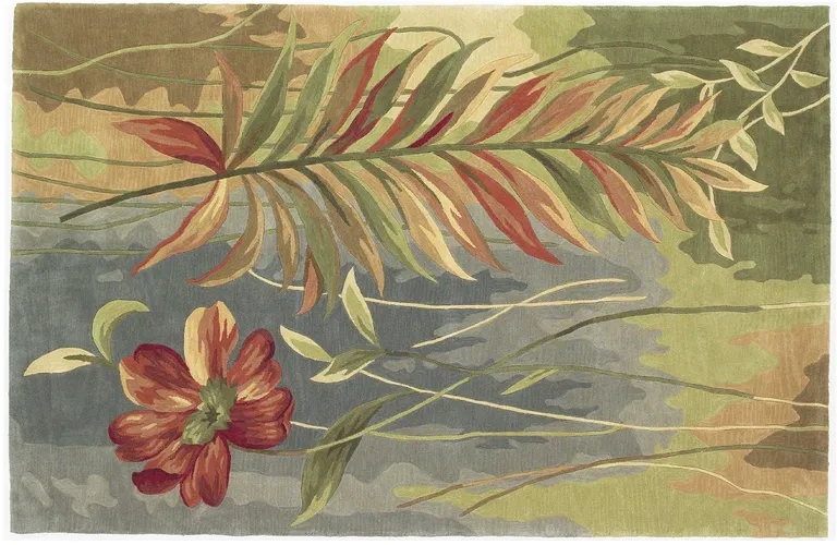 Round  Wool Multicol or  Area Rug Photo 3