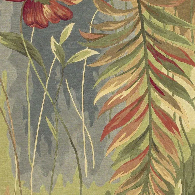 Round  Wool Multicol or  Area Rug Photo 4