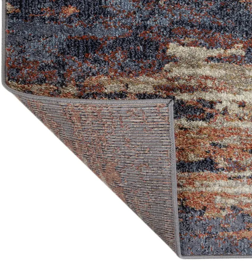 Rust Abstract Power Loom Area Rug Photo 4
