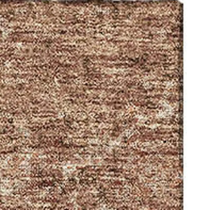 Rust And Beige Abstract Washable Area Rug With UV Protection Photo 4