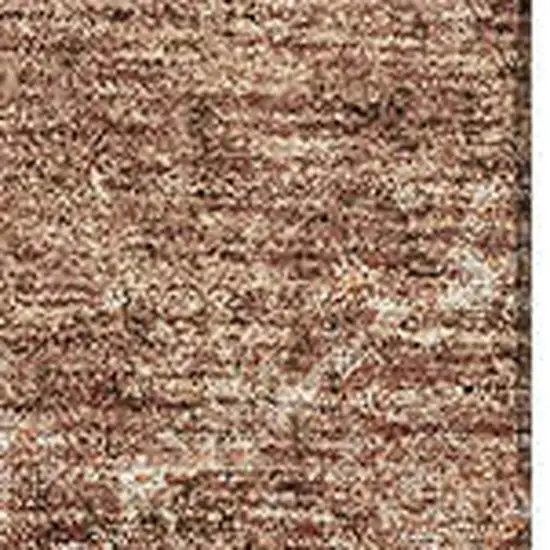 Rust And Beige Abstract Washable Area Rug With UV Protection Photo 3