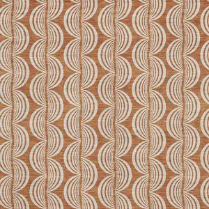 Photo of Rust And Beige Ogee Washable Area Rug With UV Protection