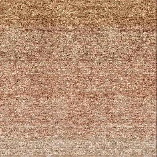 Rust And Beige Ombre Washable Area Rug With UV Protection Photo 3