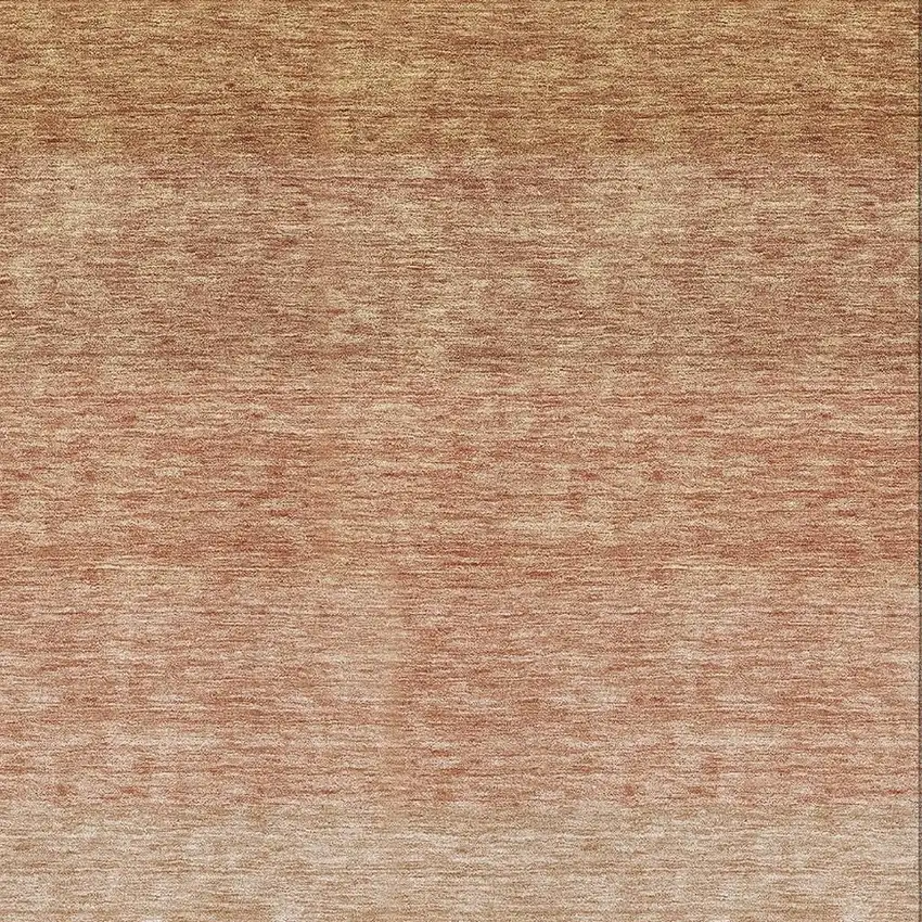 Rust And Beige Ombre Washable Area Rug With UV Protection Photo 3