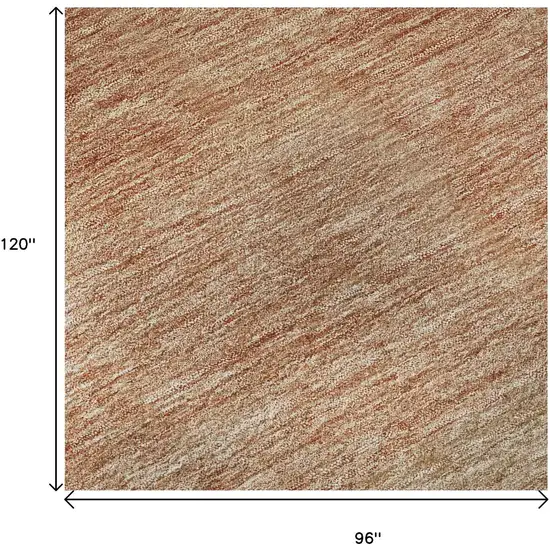 Rust And Beige Ombre Washable Area Rug With UV Protection Photo 8