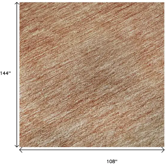 Rust And Beige Ombre Washable Area Rug With UV Protection Photo 9