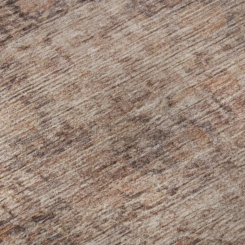 Rust And Beige Oriental Washable Area Rug With UV Protection Photo 9