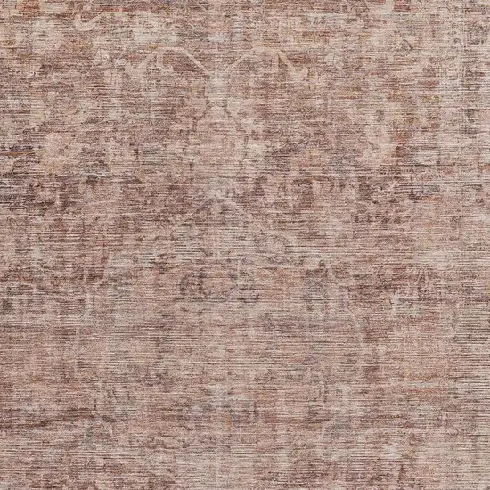 Rust And Beige Oriental Washable Area Rug With UV Protection Photo 2