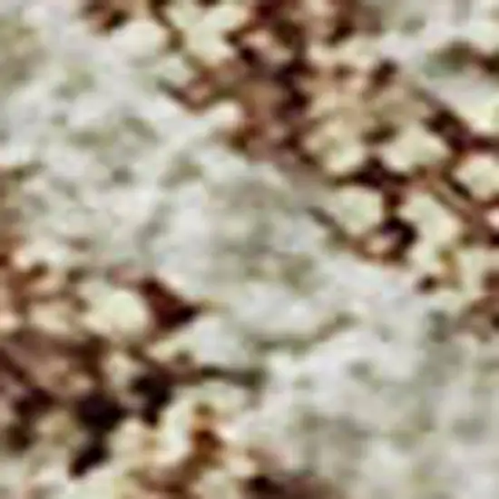 Rust And Beige Striped Washable Area Rug With UV Protection Photo 3