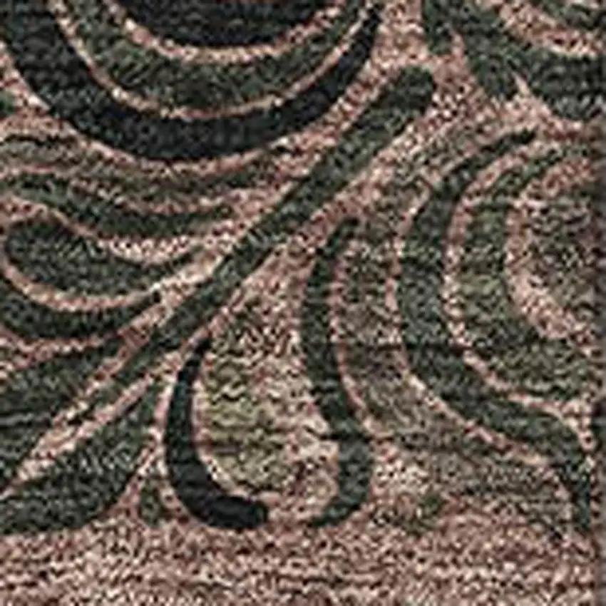 Rust And Charcoal Medallion Washable Area Rug With UV Protection Photo 3