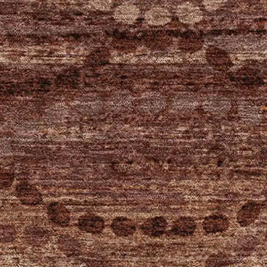 Rust And Copper Abstract Geometric Washable Area Rug With UV Protection Photo 3