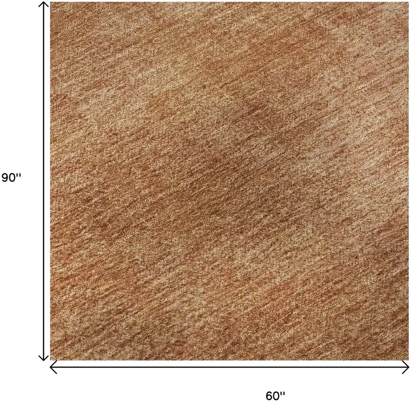 Rust And Copper Abstract Washable Area Rug With UV Protection Photo 9