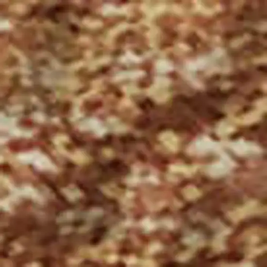 Rust And Copper Abstract Washable Area Rug With UV Protection Photo 2