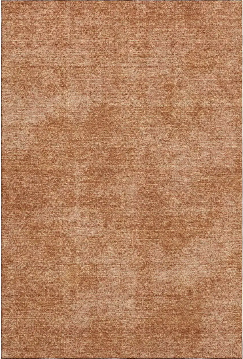 Rust And Copper Abstract Washable Area Rug With UV Protection Photo 6