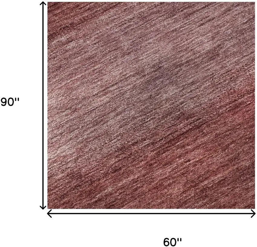 Rust And Coral Striped Washable Area Rug With UV Protection Photo 9