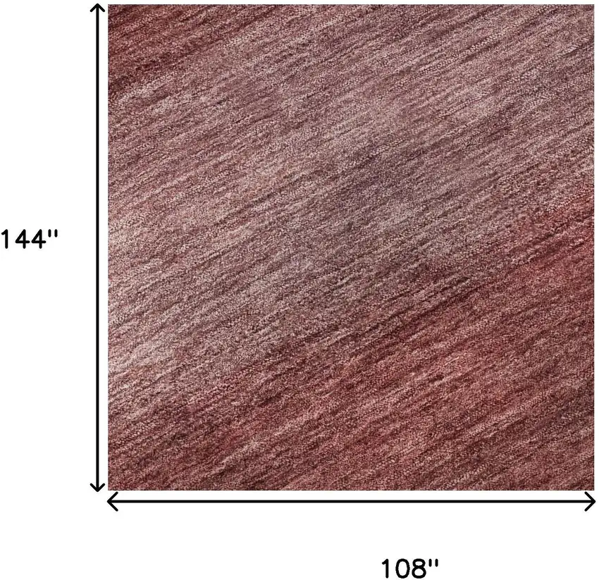 Rust And Coral Striped Washable Area Rug With UV Protection Photo 9