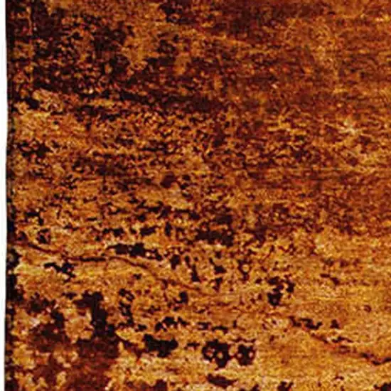 Rust And Gray Abstract Washable Area Rug With UV Protection Photo 4