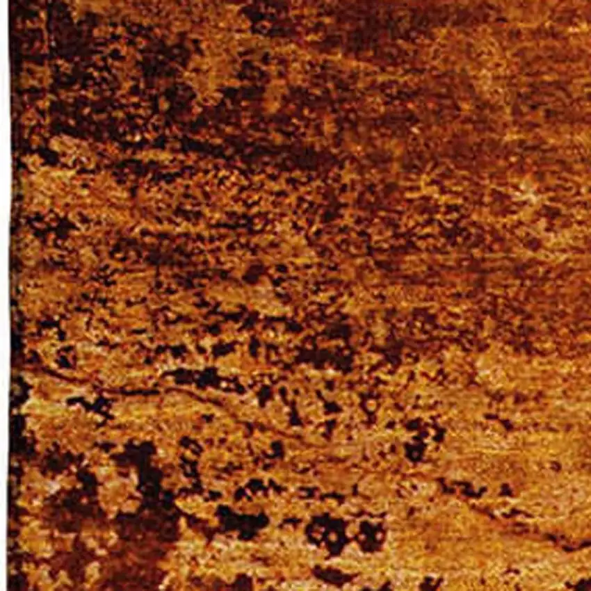 Rust And Gray Abstract Washable Area Rug With UV Protection Photo 4